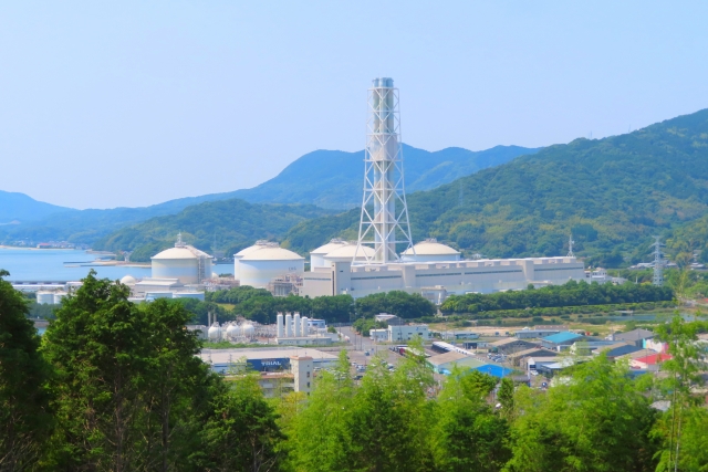 火力発電所の外観