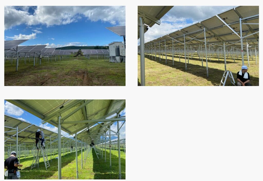 太陽光パネルの配線強化修繕作業(青森県十和田市)